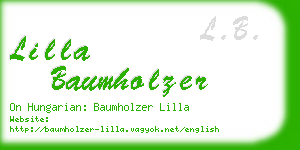 lilla baumholzer business card
